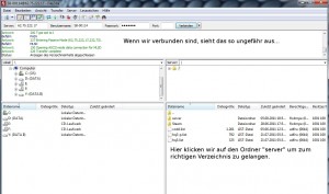 FTP Verbindung hergestellt - Miencraft Gameserver